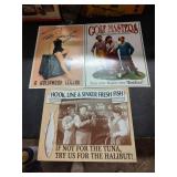 3 Stooges and Marilyn Monroe Metal Signs