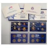 1999 & 2005 US Mint Proof Quarter Sets w/ COAs