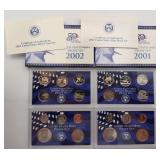 2001 & 2002 US Mint Proof Quarters Sets w/ COA