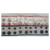 3pc US Mint Uncirculated Coin Sets
