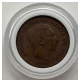 1877 Spain 10 Centimos w/ King Alfonso XII