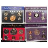 4pc United States Proof Coin Sets