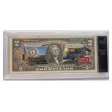 Colorized Uncirculated $2 Note