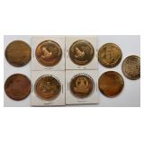 9pc Commemorative Gold-Tone Coins