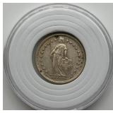 1959 Switzerland 1 Franc Silver Coin
