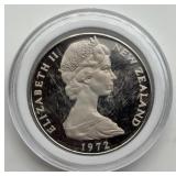 1972 New Zealand One Dollar Proof Coin