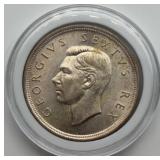 1952 South Africa 5 Shillings Silver Coin