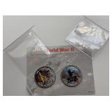 2pc World War II Pearl Harbor Commemorative Coins