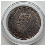 1959 Mexican 5 Pesos Silver Coin