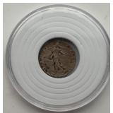 1917 French 50 Centimes Silver Coin