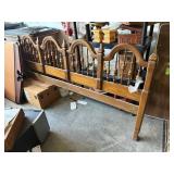 Pecan Wood Spindle Headboard, 80' Long