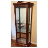 Glass Display Cabinet w/Wood Frame