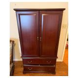 Wood Armoire w/ Brass Handles