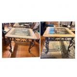 Stone and Glass Side Tables