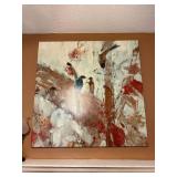 48x48 Canvas Painting w/ Birds and Foliage