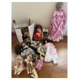 Porcelain and Cloth Dolls Assortment