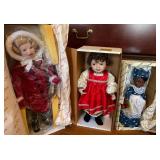 Shirley Temple Christmas Doll, 2 Misc. Dolls