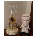 Elvis Presley 13' Clock w/ Bust Statue