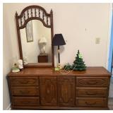 C.B. Atkins Pecan Dresser w/Mirror