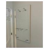 2'x4' Wall-Mounted Pegboard Panel w/ Hooks