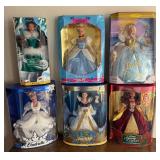 Barbie Disney Princess Dolls Collection x6