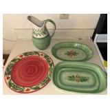 Gail Pittman Hand-Painted Ceramic Serving Set