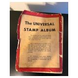 Universal Stamp Album w/ Assorted Stamps