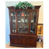Large Wood China Cabinet Hutch