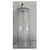 Clear Glass Table Lamp w/ Etched Design