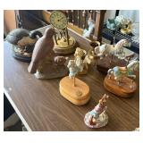 Figurines, Carousel Horses, Clock