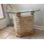 Vintage Postmodern Mactan Stone Side Table