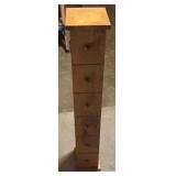 Wood Cassette Storage Tower w/Contents