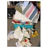 Linens, Towels, Tablecloths w/ Storage Bin