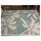 Tropical Leaf Pattern Rug