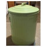 Green Metal Canister Bin w/Lid