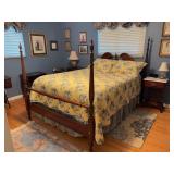 Wood Four-Poster Bed Frame