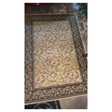 Floral Scroll Pattern Area Rug