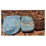 3pc Vera Bradley Fabric Cosmetic Bags