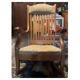 Upholstered Wooden Rocking Chair