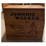 Johnnie Walker Red Label Wood Crate w/ Contents
