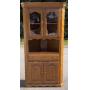 Wooden Corner Hutch w/ Glass Doors