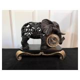 Elephant Clock on Ornate Stand10×5.5×8