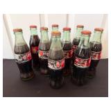 Vtg Coca-Cola NASCAR Bottles Set