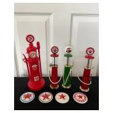 Texaco Gas Pump Miniatures Set 9.5