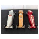 Vtg Pinewood Derby Cars Trio7×2.25×1.5