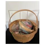 Basket of Sewing Supplies 16