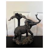 Elephant and Palm Tree Figurine 9