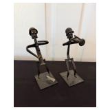 Metal Musician Figurines Folk Art5"