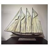 Metal Sailboat Model Sculpture38x6x32