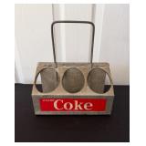 Vtg Coca-Cola Metal Bottle Carrier8×5.25×9